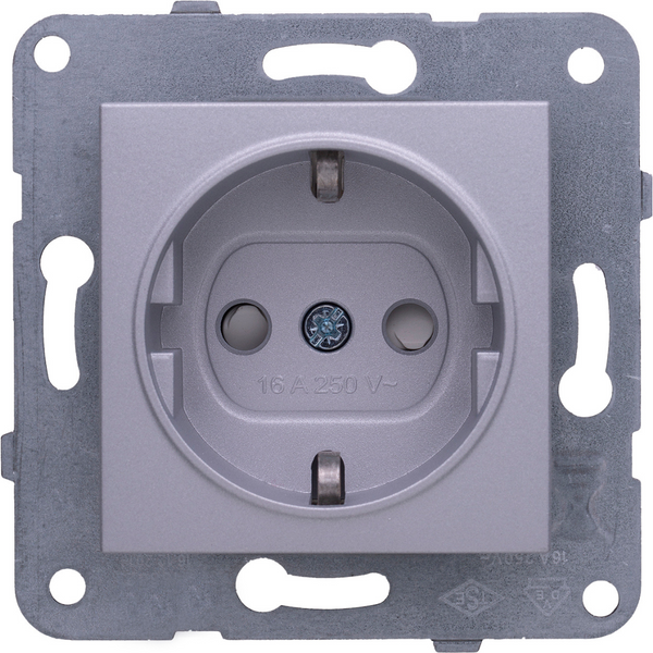 Karre Plus-Arkedia Silver Earthed Socket Child Protection image 1