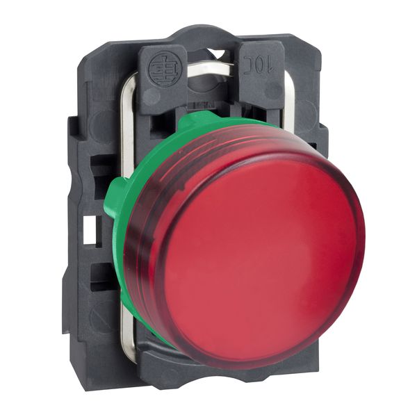 Harmony XB5, Pilot light, plastic, red, Ø22, plain lens with integral LED, 110…120 V AC image 1