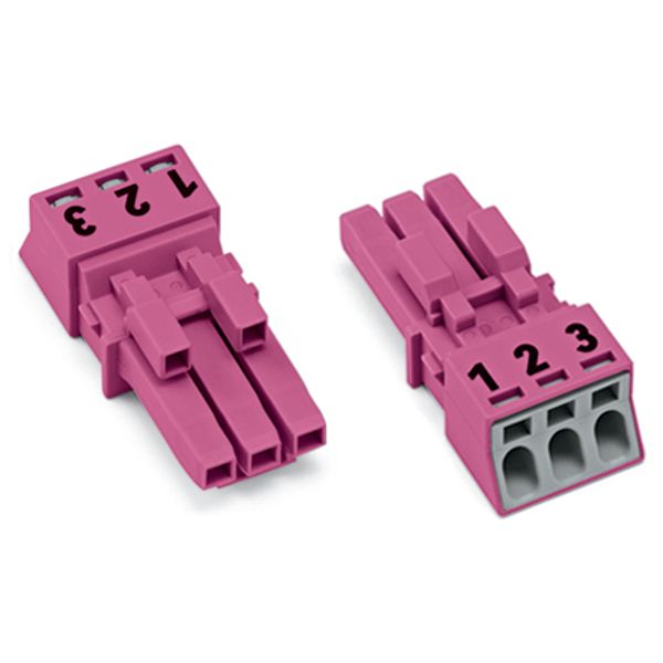 Socket 3-pole Cod. B pink image 2