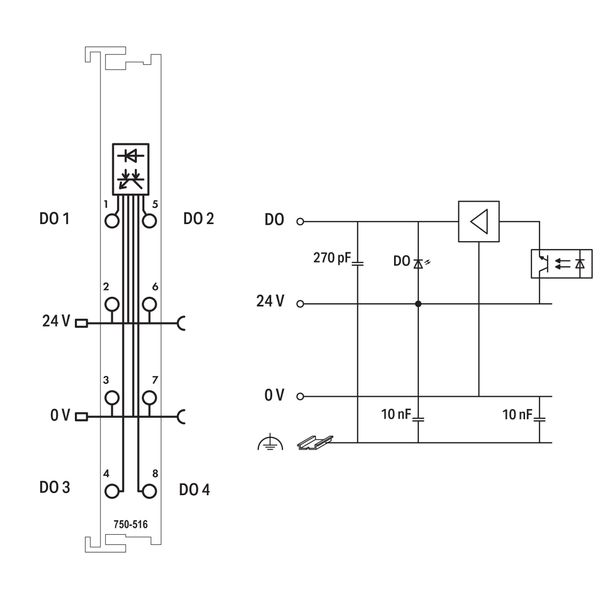 4-channel digital output 24 VDC 0.5 A light gray image 5