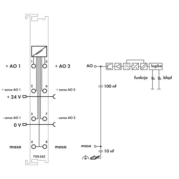 2-channel analog output 0 … 10 V/±10 VDC 16 bits light gray image 5