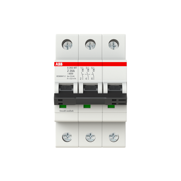 S203MT-Z20 Miniature Circuit Breakers MCBs - 3P - Z - 20 A image 5