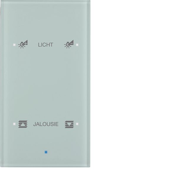 KNX glass sensor 2gang comf, intg bus coupl. unit, KNX-TS sensor, glas image 1