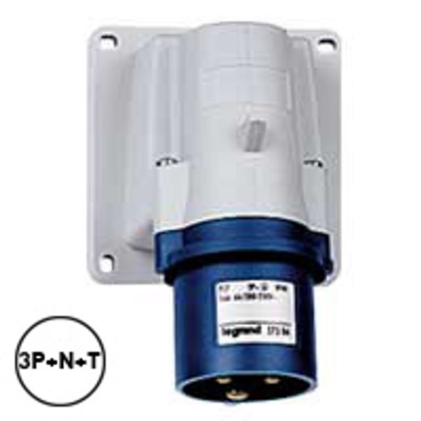 Appliance inlet P17 - IP 44 - 200/250 V~ - 32 A - 3P+N+E image 1