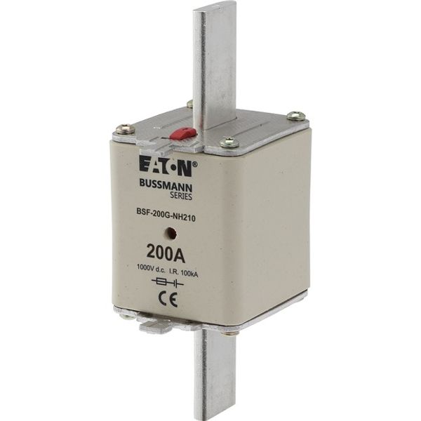 Fuse-link, high speed, 200 A, DC 1000 V, NH2, 54 x 61 x 150 mm, gBat, IEC, blade connection image 2