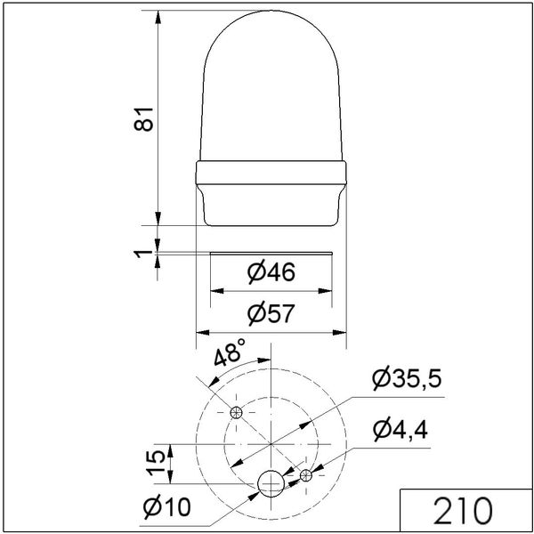 Permanent Beacon BM 12-230VAC/DC YE image 3