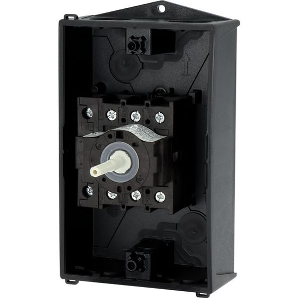 Main switch, P1, 25 A, surface mounting, 3 pole + N, STOP function, With black rotary handle and locking ring, Lockable in the 0 (Off) position image 8