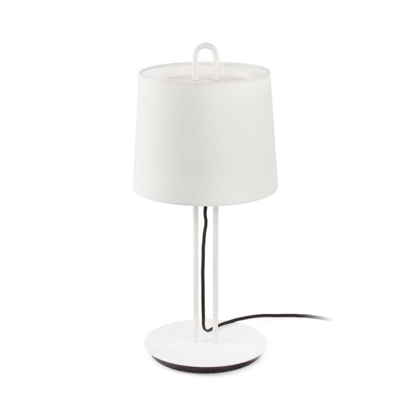 MONTREAL WHITE TABLE LAMP WHITE LAMPSHADE image 2