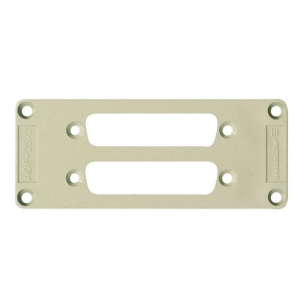 Adapter plate (industrial connector), Plastic, Colour: grey, Size: 6 image 1