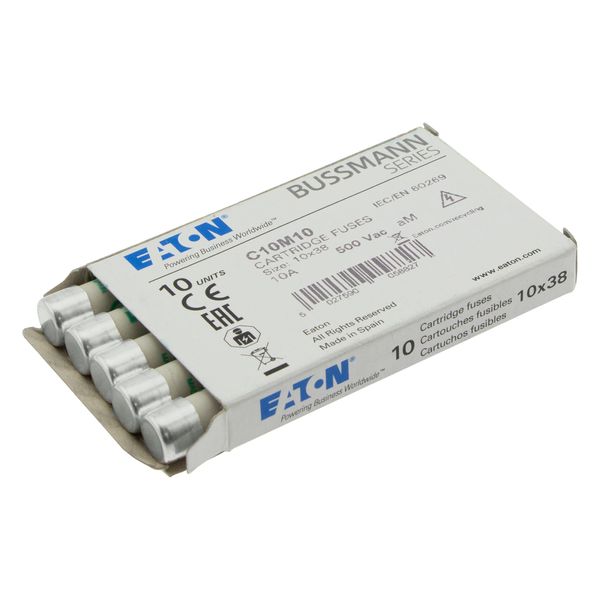 Fuse-link, LV, 10 A, AC 500 V, 10 x 38 mm, aM, IEC image 15