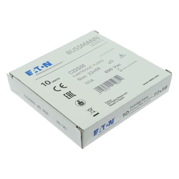 Fuse-link, LV, 50 A, AC 690 V, 22 x 58 mm, gL/gG, IEC image 12