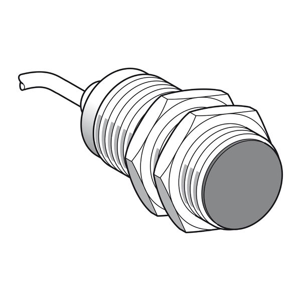 Inductive proximity sensors XS, inductive sensor XS6 M30, L62mm, brass, Sn15mm, 12...48 VDC, cable 2 m image 1