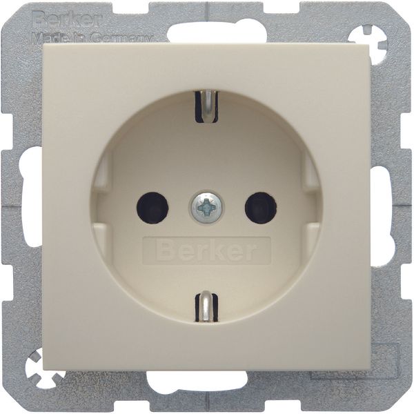 SCHUKO socket outlet, S.1, white glossy image 1
