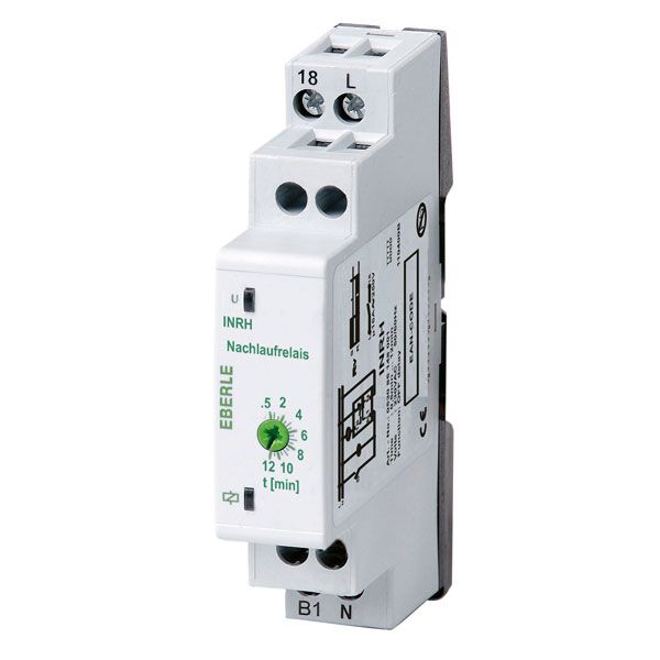 Trailing relay 1 NO contact, 16A, AC 230 V 50 Hz, time ranges: approx. 30 sec.-12 min image 1