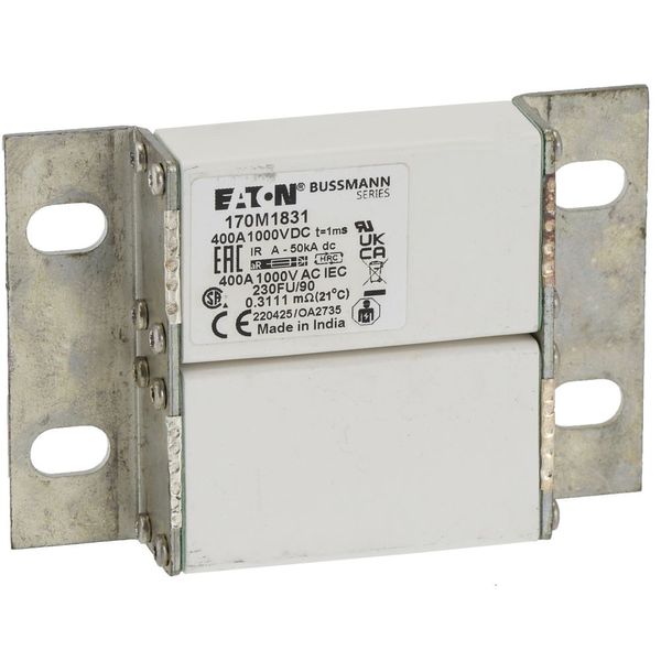 Fuse-link, high speed, 400 A, DC 1000 V, size 230, 24 x 78 x 115 mm, aR, IEC image 18