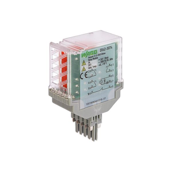 Relay module Nominal input voltage: 24 VDC 3 break contacts and 1 make image 2