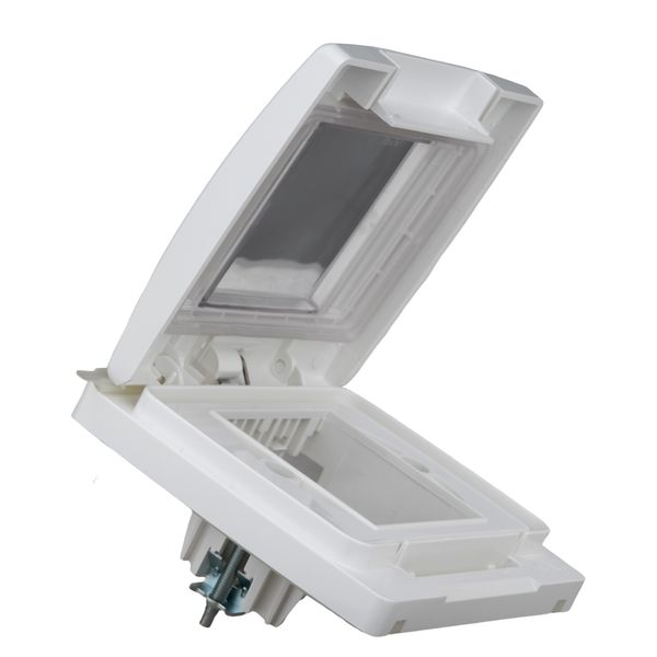 Outdoor surface mount box IP55, transparent lid, white image 2