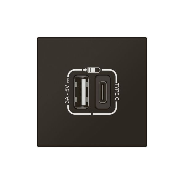 DOUBLE USB LOADER MOSAIC LINK 2M TYPE A+C MAT BLACK image 2