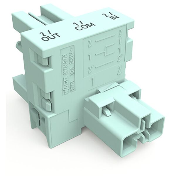 Distributor for status queries 2-pole/3-pole Cod. B light turquoise image 1