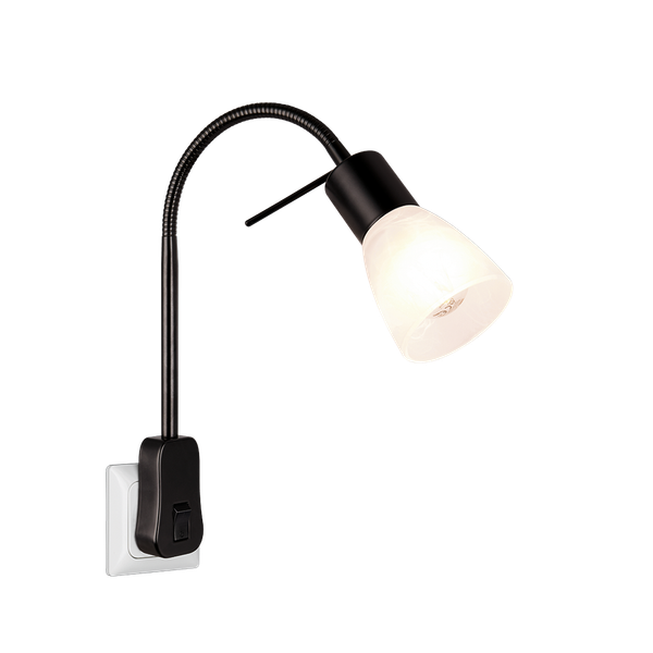 Levisto LED spot with plug matt black image 1