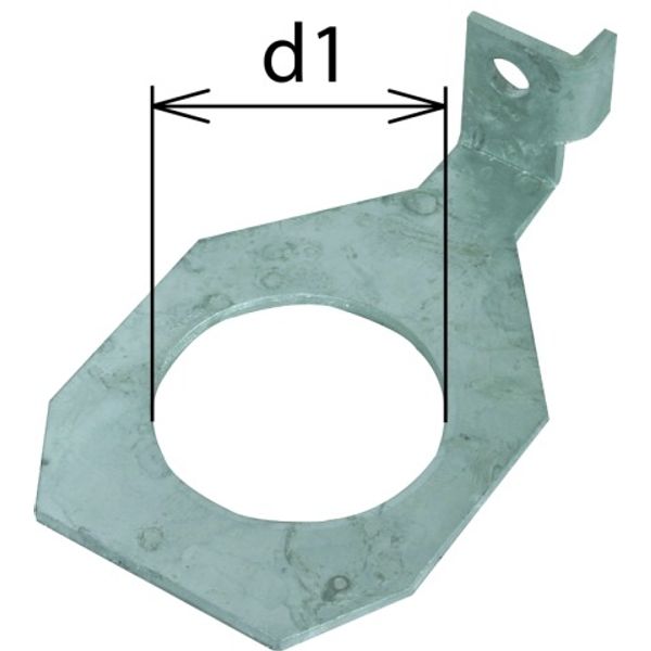 Connection bracket IF1 angled bore diameter d1 62 mm image 1