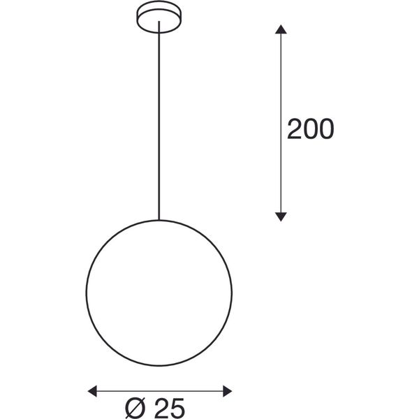 ROTOBALL 25 pendulum luminaire, E27, max. 24W, white image 2