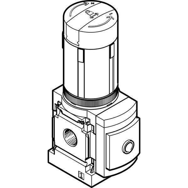 MS6-LRB-1/2-D6-A4-AS Pressure regulator image 1