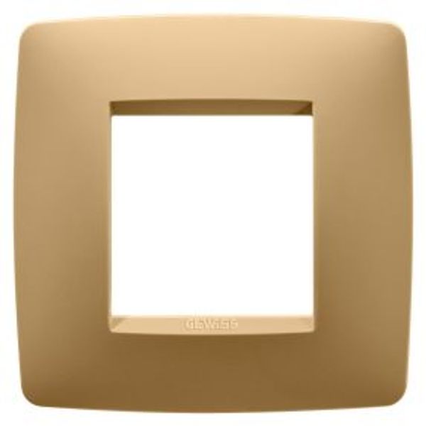 ONE INTERNATIONAL PLATE - IN PAINTED TECHNOPOLYMER - 2 MODULES - GOLD - CHORUSMART image 1