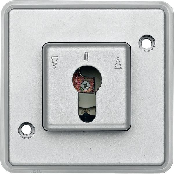Push-btn DIN cylinder key switch insrt f. roller shut.s, aluminium, Anti-Vanda. image 3