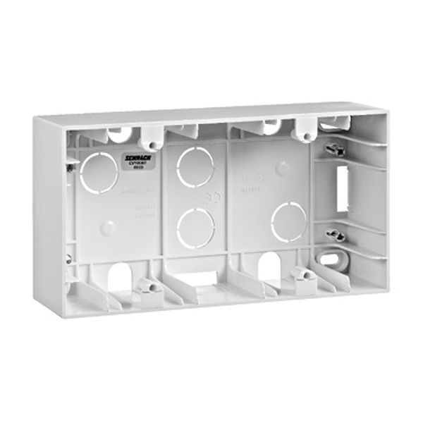 Two gang wall mounting housing, white image 1