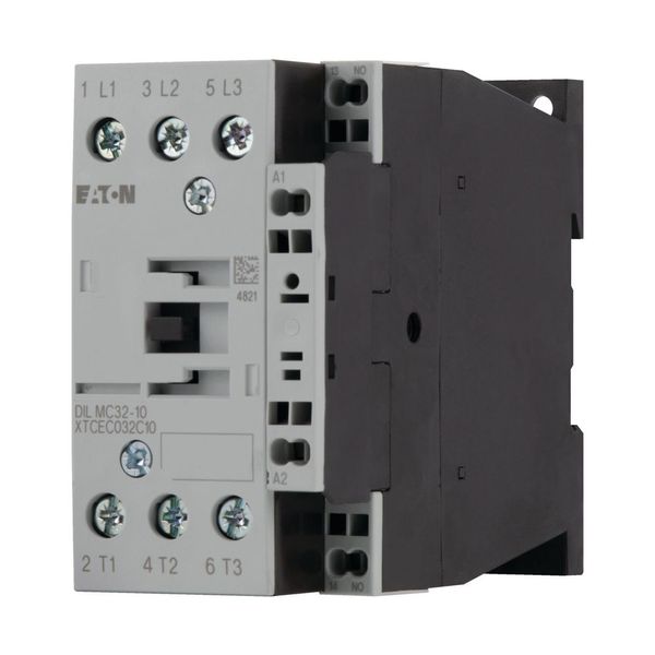 Contactor, 3 pole, 380 V 400 V 15 kW, 1 N/O, 230 V 50 Hz, 240 V 60 Hz, AC operation, Spring-loaded terminals image 9