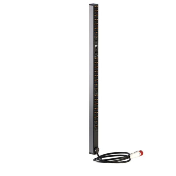 Intelligent PDU, metered (Base version), Zero-U, 3 phase 16A, 36 HD C13 outlets + 6 C19 outlets, with cord locking image 1