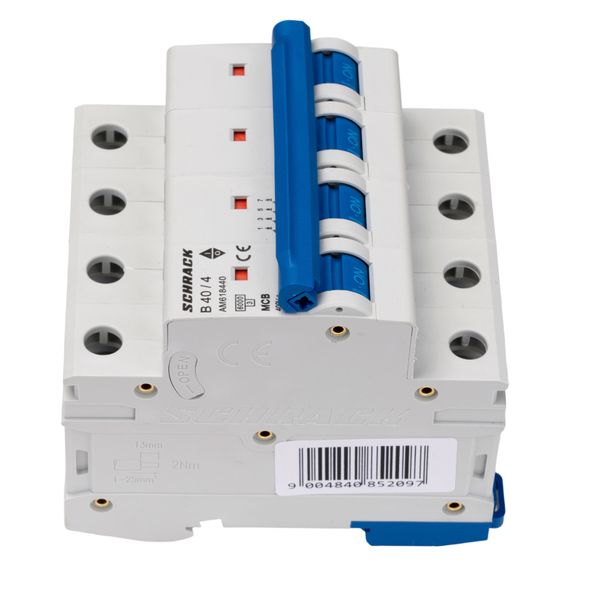 Miniature Circuit Breaker (MCB) AMPARO 6kA, B 40A, 4-pole image 2