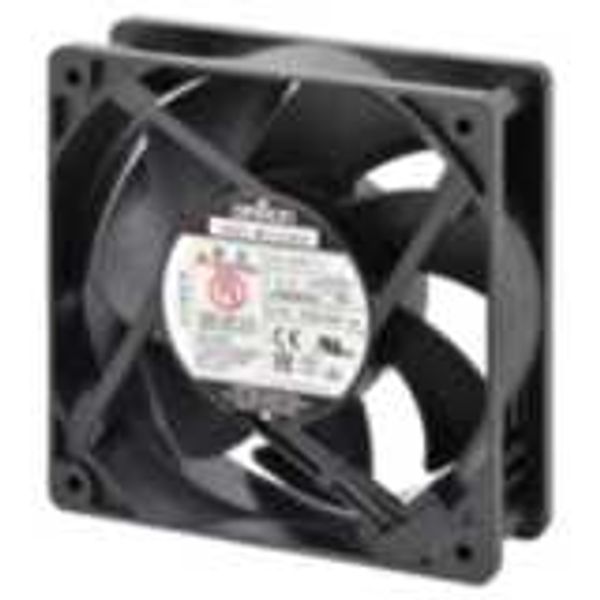 AC Axial fan, plastic blade, frame 120x38, high speed, terminals image 3