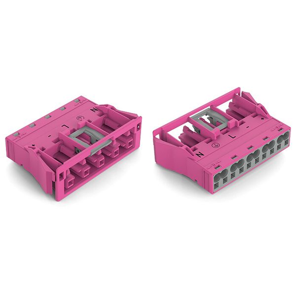 Snap-in socket 5-pole Cod. B pink image 2