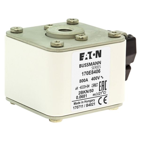 Fuse-link, high speed, 800 A, AC 400 V, size 2, aR, IEC, with indicator image 13