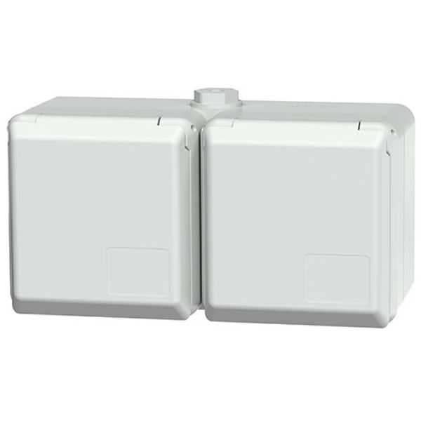 Cepex double receptacle 16A2p+E 230V IP4 image 2