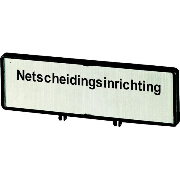 Clamp with label, For use with T0, T3, P1, 48 x 17 mm, Inscribed with zSupply disconnecting devicez (IEC/EN 60204), Language Dutch image 3
