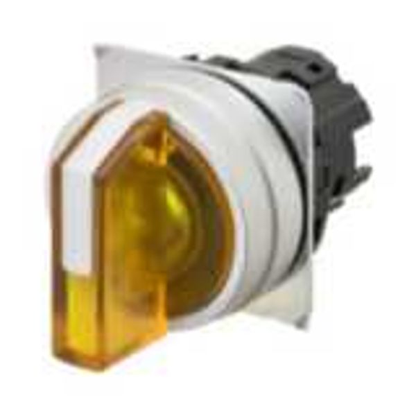 Selector A22NZ Ø22, 3 position, Lighted, bezel brushed M, AUTO RESET O image 1