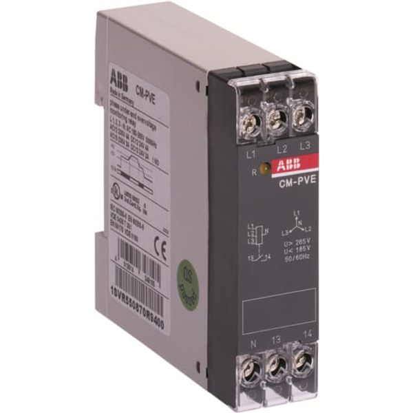 CM-PVE Phase monitoring relay 1n/o, L1,2,3=320-460VAC image 3