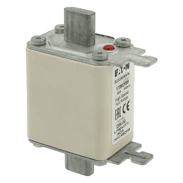 Fuse-link, high speed, 16 A, AC 690 V, DIN 00, 30 x 60 x 79 mm, gR, DIN, IEC, single indicator image 10