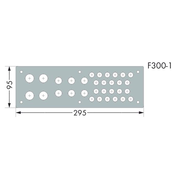 Flange plate F300-1 flange plate WxH (295x95 mm) image 2