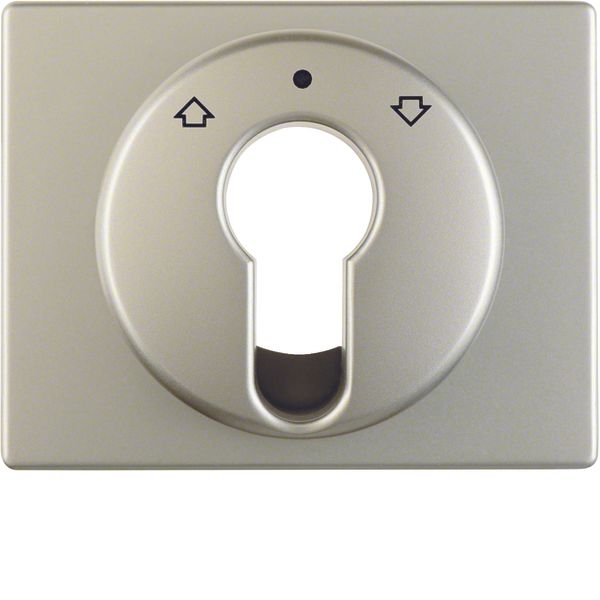 Centre plate f. key push-b. f. blinds/key switch, arsys stainl. steel  image 1