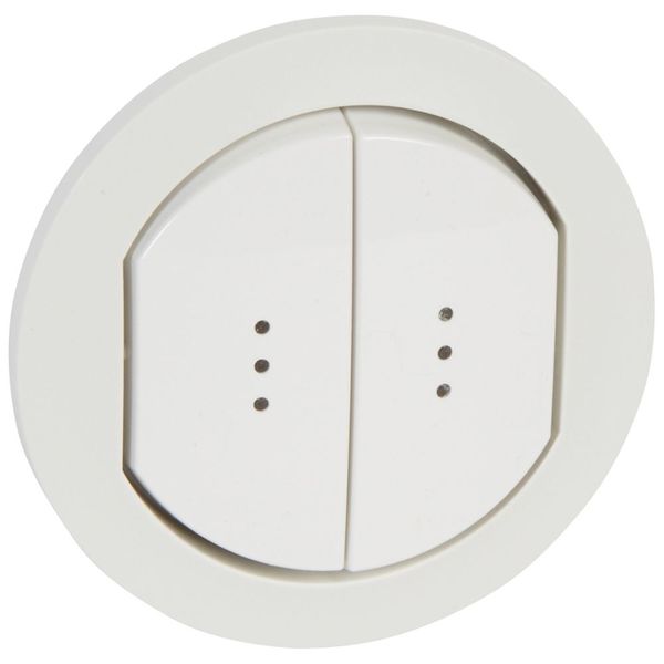 ENJOLIVEUR ETANCHE IP44 COUPURE DOUBLE A  VOYANT BLANC image 1