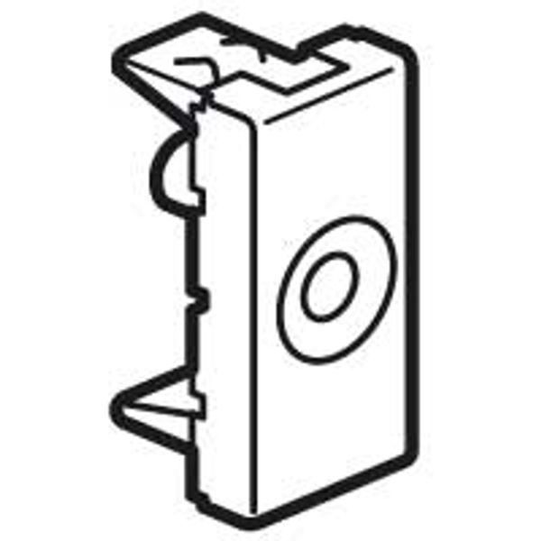 Cable outlet Mosaic - Ø8 mm wire outlet - 1 module - white image 1