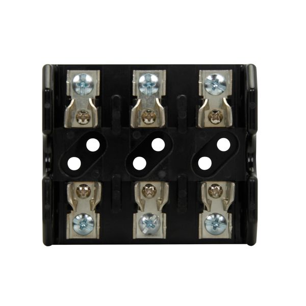 Eaton Bussmann series Class T modular fuse block, 600 Vac, 600 Vdc, 0-30A, Screw, Three-pole image 1