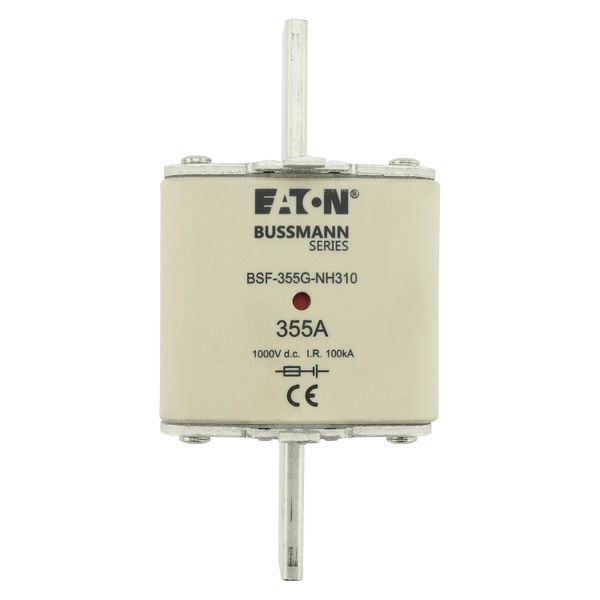 Fuse-link, high speed, 355 A, DC 1000 V, NH3, 71 x 76 x 150 mm, gBat, IEC, blade connection image 31