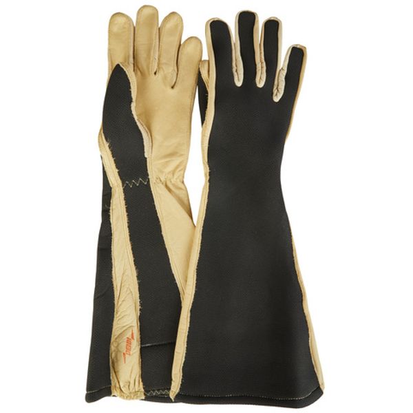 Arc-fault-tested protective gloves with long gauntlet, size 8, unisex image 1