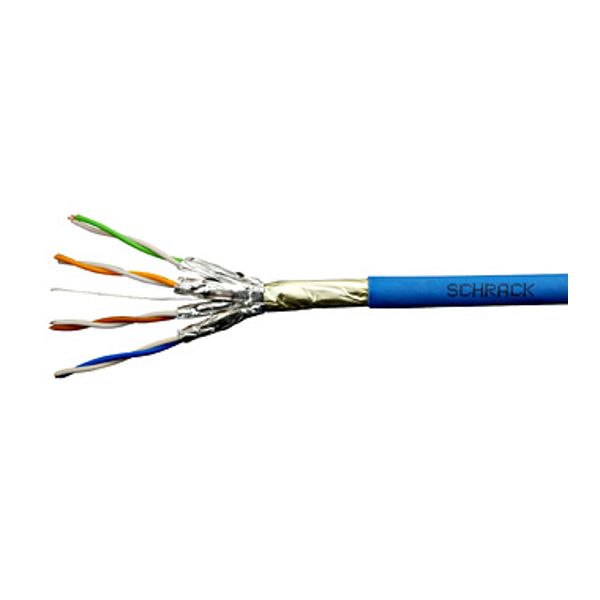 F/FTP Cable Cat.6a, 4x2xAWG23/1, 500MHz, LS0H-3, Dca, blue image 1