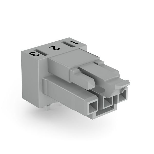 Socket for PCBs angled 3-pole gray image 1